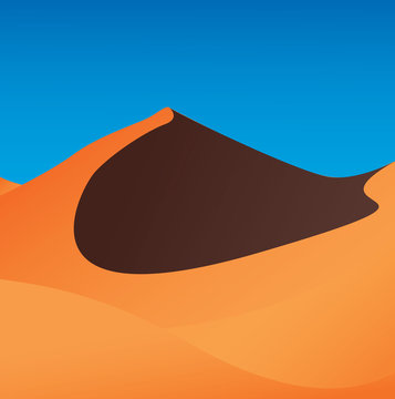 desert background with text space vector illustration