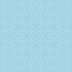 Light blue geometric ornament. Seamless pattern