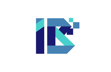 IB Digital Ribbon Letter Logo