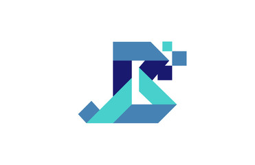 JB Digital Ribbon Letter Logo
