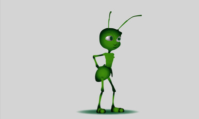 Ant, cartoon ant, ant dance style, look ant