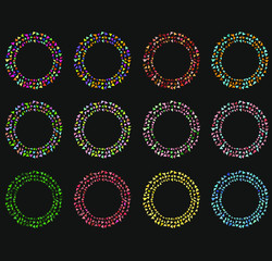 Vector colored collection frames of triangles for your amazing colorful design or text.