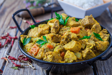 Chicken biryani and rice