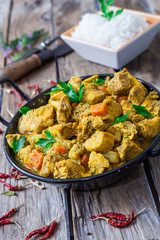 Chicken biryani and rice