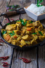 Chicken biryani and rice