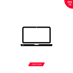 Laptop vector icon, computer symbol. Simple illustration for web or mobile app