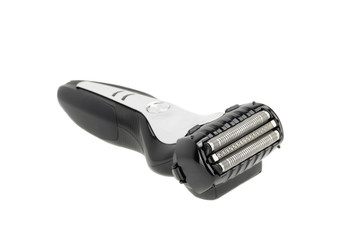luxury battery electric shaver isolated on white background with clipping path