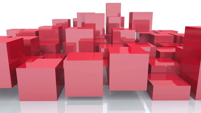 4k,abstract 3d cubes animation background.