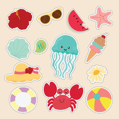 set of cute sticker