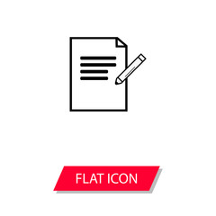 Contract vector icon, legal document symbol