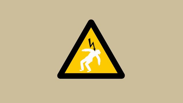 a man gets electrocuted - animation