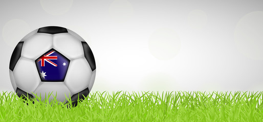 Naklejka premium Fußballwiese - Fußball Australien