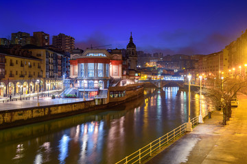 Fototapeta na wymiar view of ribera market at morning in Bilbao, Spain