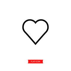 Heart vector icon, like symbol