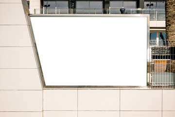 Mock up. Blank billboard outdoors, outdoor advertising, public information board outdoors