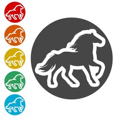 Horse silhouette - Vector - Illustration 