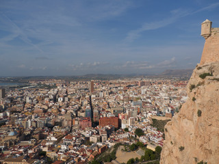 Obraz premium Panoramic view from Santa Barbara castle in Alicante. Costa Blanca. Spain