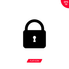 Padlock vector icon, hide password symbol