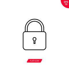 Padlock vector icon, hide password symbol