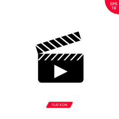 Movie slate vector icon