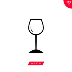 Wine glass vector icon