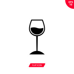 Wine glass vector icon