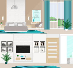 New stylish interior design bedroom with modern furniture and stylish accessories.