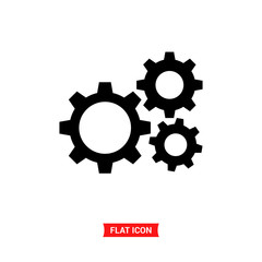 Gear vector icon, cog symbol