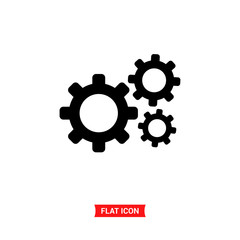 Gear vector icon, cog symbol