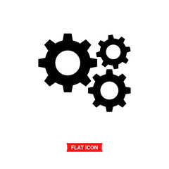Settings vector icon, gear symbol