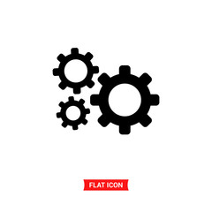 Settings vector icon, gear symbol