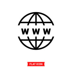 Www vector icon, web symbol