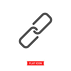 Link vector icon, chain symbol