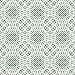 Fototapeta premium Minimalist abstract background. Simple print with mini crosses, rings and diagonal lines. Geometric seamless pattern.