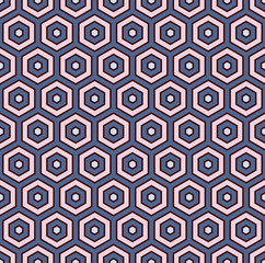 Honeycomb abstract background. Hexagon tiles mosaic wallpaper. Seamless pattern with classic geometric ornament.