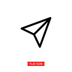 Paper plane vector icon