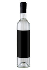Liquor bottle on white