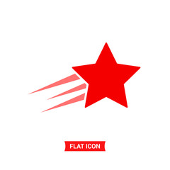 Obraz premium Star flying vector icon