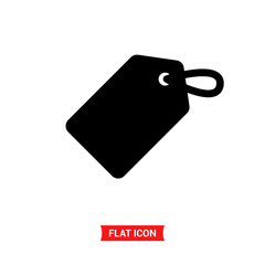 Tag vector icon, label symbol