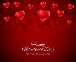 Valentine's Day Heart  Love and Feelings Background Design. Vector illustration