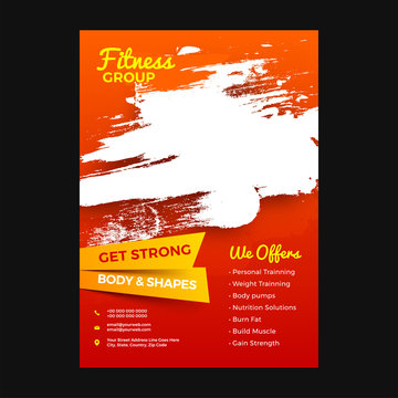Fitness Club Flyer & Poster Cover Template.