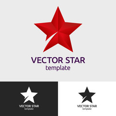 Abstract geometric icon. Star logo.
