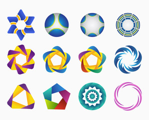 Set of templates gradient logos.