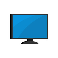 Computer isolated. monitor PC on white background. Vector illustration