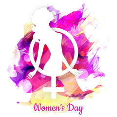 Happy Women's Day celebration design.