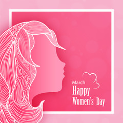 Happy Women's Day celebration design.