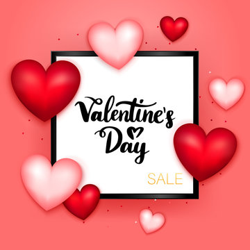 Valentines Day Sale Postcard Template