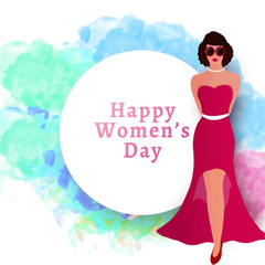 Happy Women's Day celebration design.