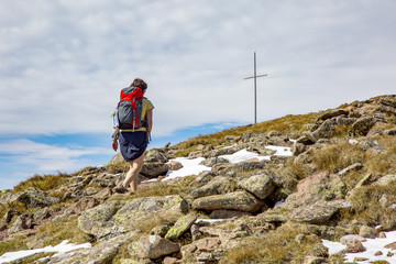 Hiking at Astjoch in South Tyrol