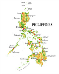Philippines relief map - 188676172